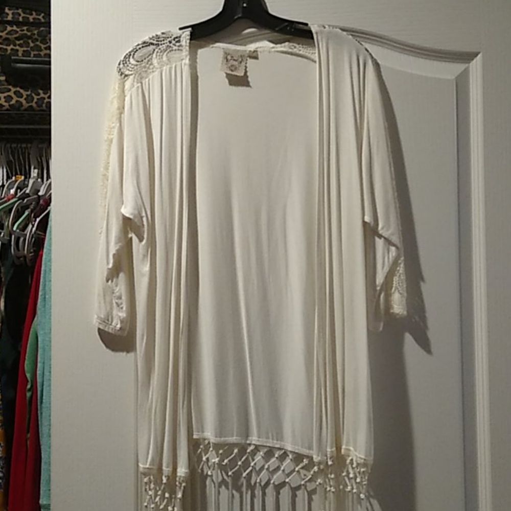 White Open Sweater